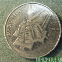 Монета 1/2  песо, Доминиканская республика 1989