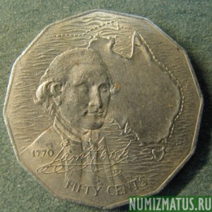 Монета 50 центов, 1970, Австралия