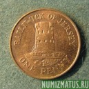 Монета  1 пенни, 1998 -2002, Джерси