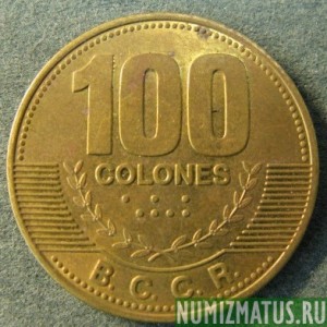 Монета 100 колонов, 2006-2007, Коста Рика ( магнититься)