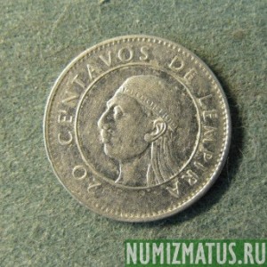 Монета 20 центаво, 1991-1994, Гондурас