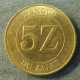 Монета 5 заиров, 1987, Заир