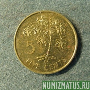 Монета 5 центов, 1982, Сейшелы