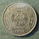 Монета 25 центов, 1974-2000, Белиз