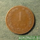 Монета 1 цент,1901, Нидерланды