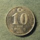 Монета  10 куруш, 2005-2007, Турция