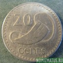 Монета 20 центов, 1986-1987, Фиджи