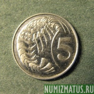 Монета  5 центов, 2002-2008, Каймановы острова