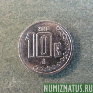 Монета 10 центавос, 2009-2011, Мексика