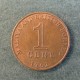Монета 1 цент, 1962, Малая и Борнео