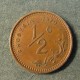 Монета 1/2 цента , 1970-1977 ,  Родезия