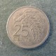 Монета 25 центов, 1974-1976. Тринидат и Тобаго
