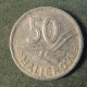 Монета 50 гелеров, 1943 - 1944, Словакия