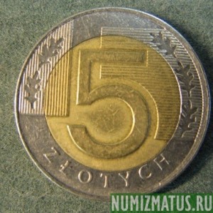 Монета 5 злотых, 1994 и 1996, 2008-2010, Польша