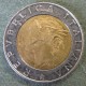 Монета 500 лир, ND(1998), Италия