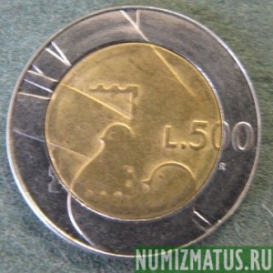 Монета 500 лир, 1990 R , Сан Марино