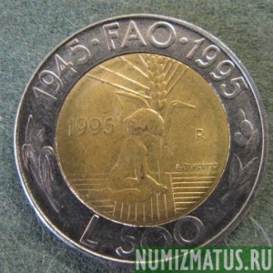 Монета 500 лир, 1995 R , Сан Марино