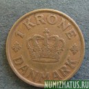 Монета 1 крона, 1924-1926, Дания