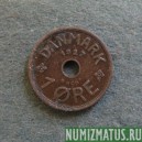 Монета 1 оре , 1926-1927, Дания