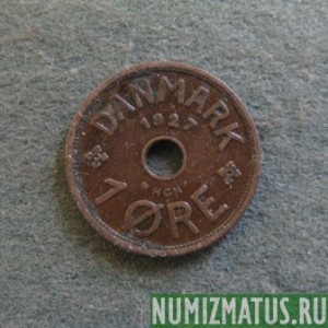 Монета 1 оре , 1926-1927, Дания