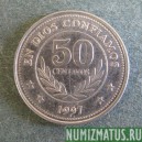 Монета 50 центов, 1997, Никарагуа