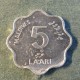 Монета 5 лари, АН1404(1984)-АН1411(1990), Мальдивские острова