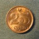 Монета 25 оре, 2002-2008, Дания