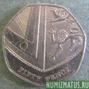 Монета 50 пенсов, 2008-2012, Великобритания