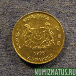 Монета 5 центов, 1992-2012, Сингапур