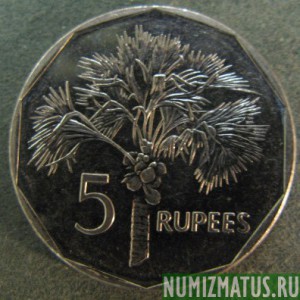 Монета 5 рупий, 2010, Сейшелы (магнетик)