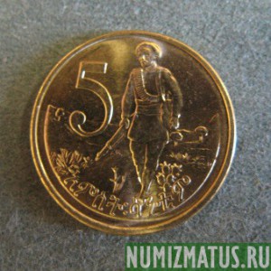 Монета  5 центов, 2009, Эфиопия