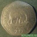 Монета 20 шилингов, 1990-1991, Танзания