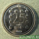 Монета 25 ливров, 2002-2012, Ливан