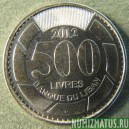Монета 500 ливров, 2012, Ливан