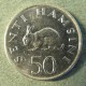 Монета 50 сенти, 1988-1990, Танзания