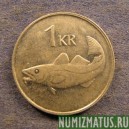 Монета 1 крона, 1981-1987, Исландия