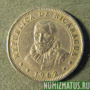 Монета 10 центов, 1962-1965, Никарагуа