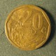Монета 20 центов, 2000-2001, ЮАР