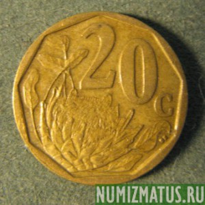 Монета 20 центов, 2006, ЮАР