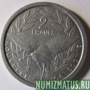 Монета  2 франка, 1949, Новая Каледония