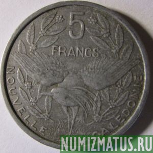 Монета 5 франков, 1952, Новая Каледония
