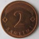 Монета 2 сантима, 1992-2009, Латвия