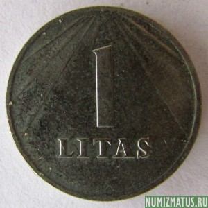 Монета 1 лит, 1991, Литва