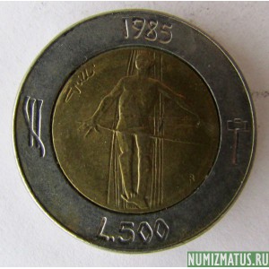 Монета 500 лир, 1985 , Сан Марино