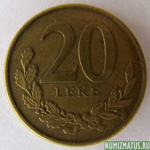 Монета 20 леков, 2012 Албания ( магнитится)
