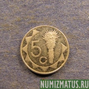 Монета 5 центов, 1993-2012, Намибия