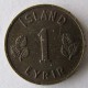 Монета 1 эйре, 1946-1966, Исландия