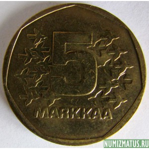 Монета 5 марок, 1972-1978, Финляндия