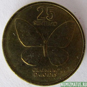 Монета 25 Сантимов, 1983-1990, Филипины