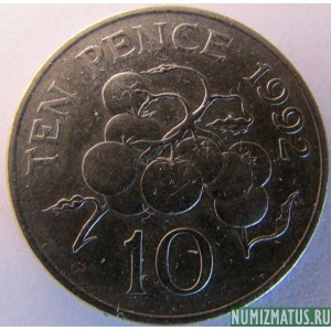 Монета 5 пенсов, 1992-1997, Гернси